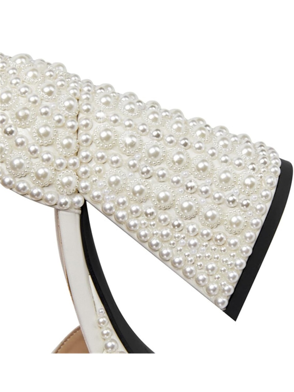 Pearl White Bridal Heels 3.75” platform heel Size 9 - Picture 7 of 8